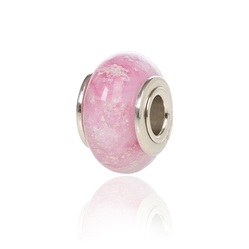 Pink Cremation Glass Charm Bead Ashes Glass Charm Beads Ashes to