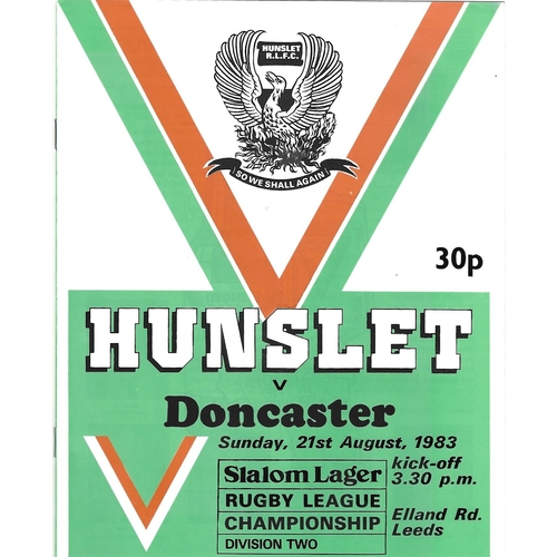 Doncaster Away Rugby League Programmes Bob's Sporting Memorabilia