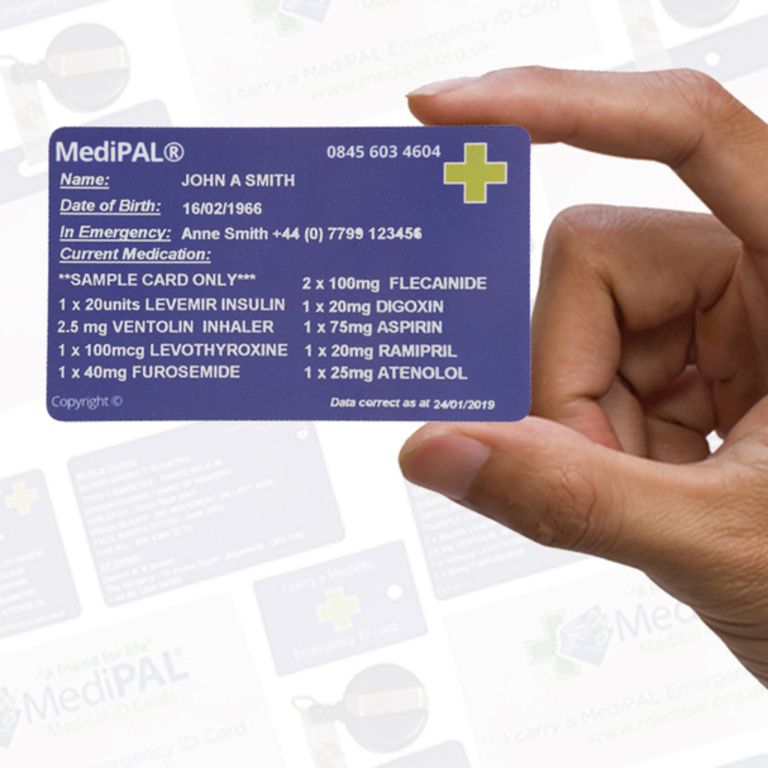 MediPAL ID Ltd Medical card Emergency card COVID card