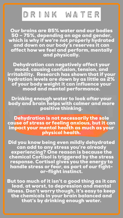 Andy Garland Therapies - Counselling Cardiff - Mental Health Services Cardiff - Cardiff Therapists - daily wellbeing - drink water
