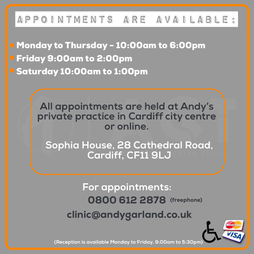 Andy Garland Therapies - Counselling Cardiff - Mental Health Services Cardiff - Cardiff Therapists