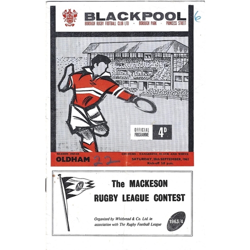 Blackpool Borough Home Rugby League Programmes Bob's Sporting