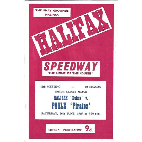 Halifax Home Speedway Programmes Bob's Sporting Memorabilia Buy