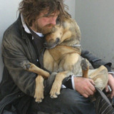 A man and his dog