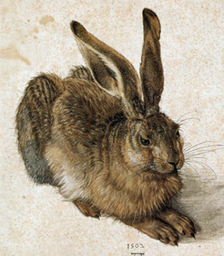 Painting of a hare