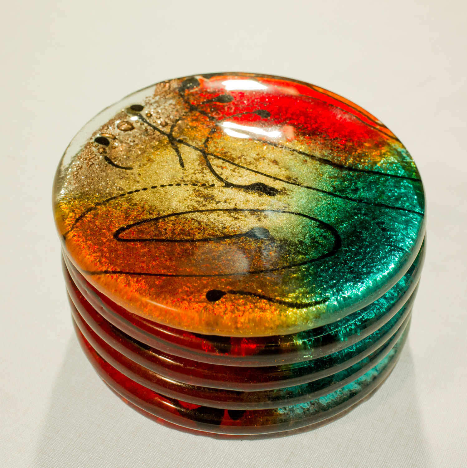 Mediterranean Coasters (Round) Hard To Resist Glass And Candles