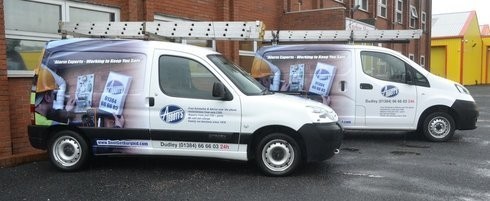 Image of Abbott's service vans