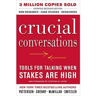 Kerry Patterson, Joseph Grenny, Ron McMillan, and Al Switzler. Crucial Conversations: Tools for Talking When Stakes are High