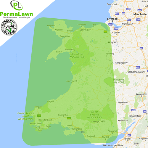 PermaLawn delivery locations within Wales