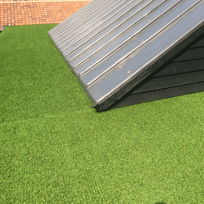 27mm Haddon artificial grass green roof alternative by Malins Roofing