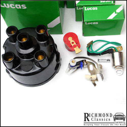 Classic Mini 59D Distributor Cap, Rotor Arm, Points, Condenser Kit