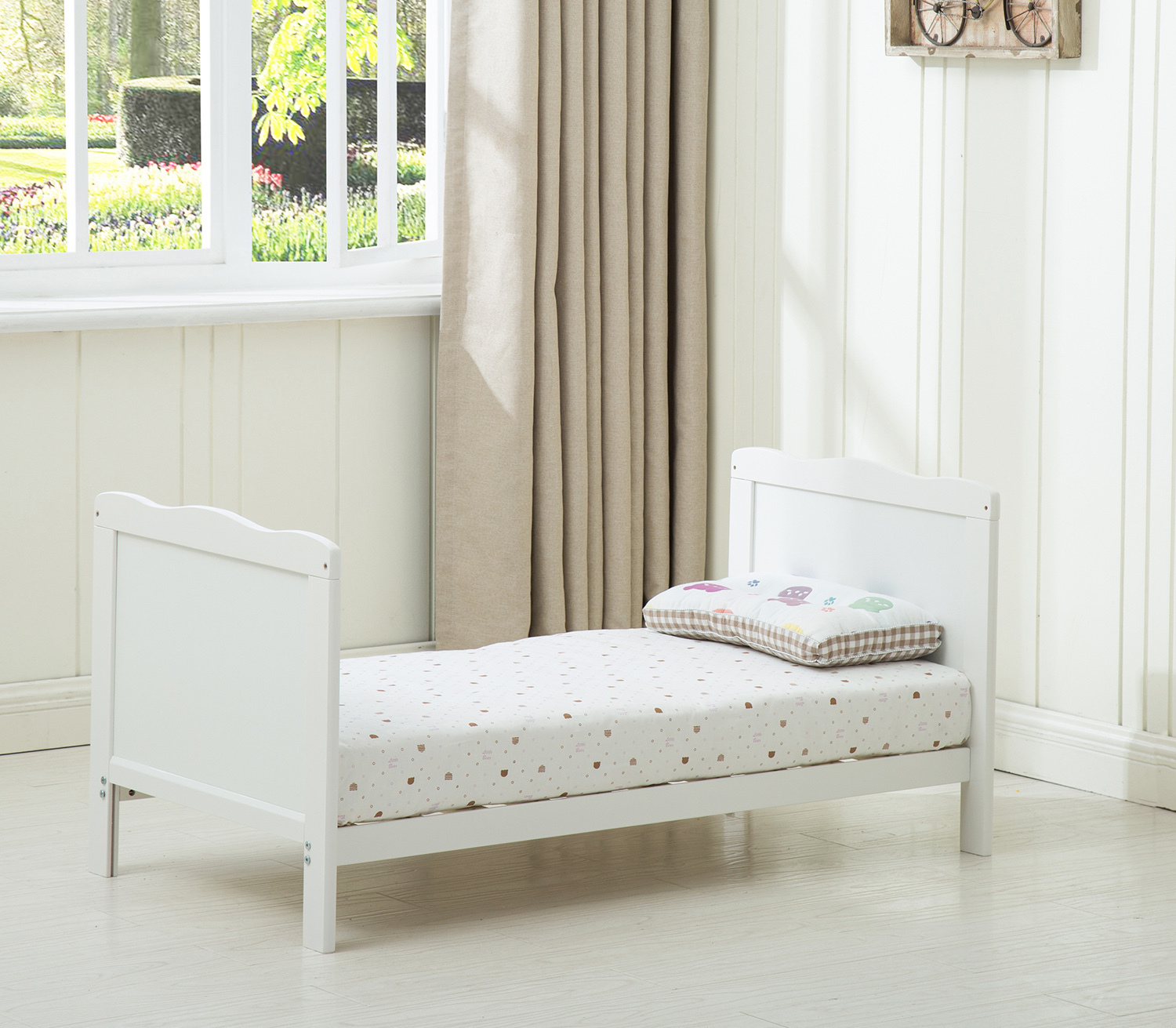 Florida Cot Bed With 140x70 Mattress (White) MCC Trading Ltd MCC