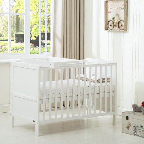 cot bed with drawer and changer on top