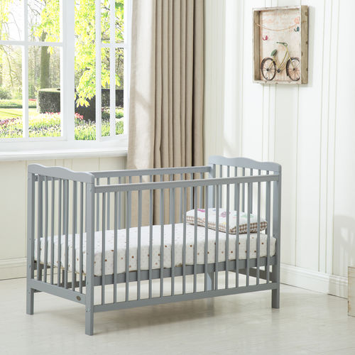Brooklyn Baby Cot Crib With 120x60 Mattress (Grey) MCC Trading Ltd