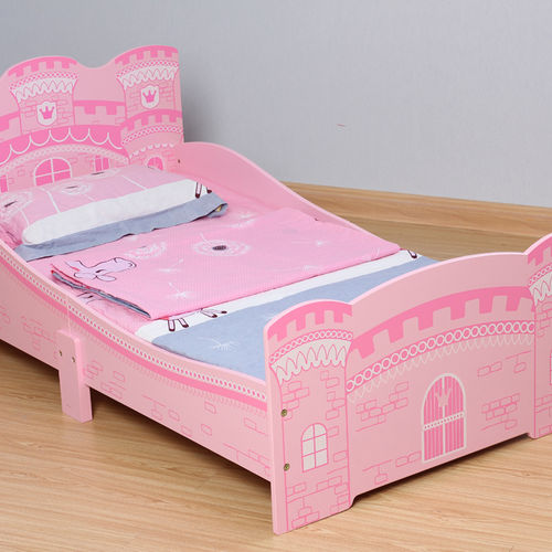 Girls Pink Castle Princess Toddler Bed With Mattress MCC Trading Ltd