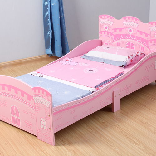 Girls Pink Castle Princess Toddler Bed With Mattress MCC Trading Ltd