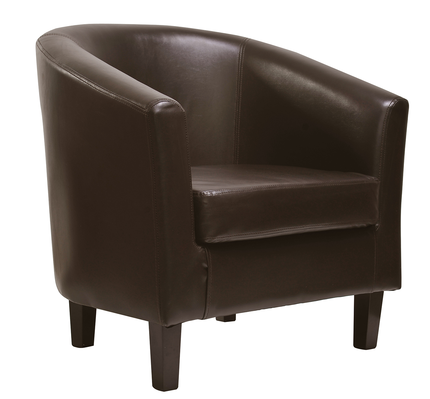 Ted Faux Leather Tub Chair Chair (Brown) MCC Trading Ltd MCC Direct