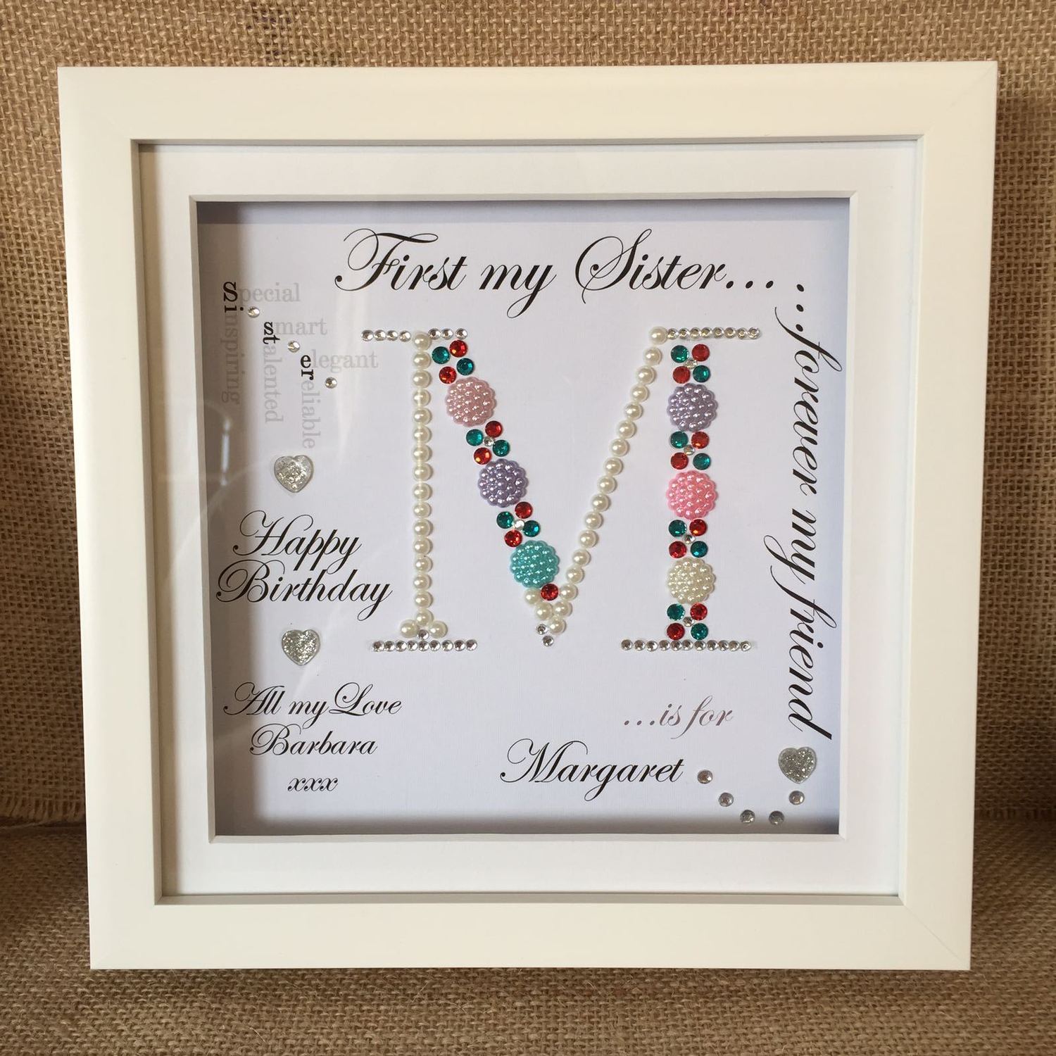 Personalised Birthday Frame Crafty Monkey Unique Personalised