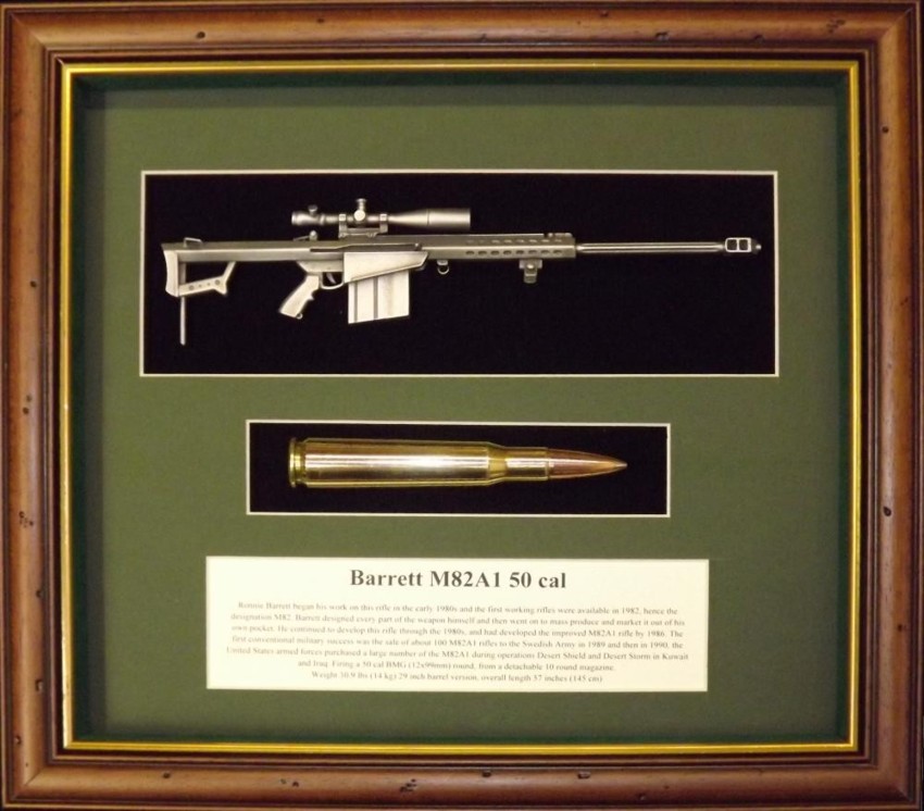 Wall Mounted 1/6 Pewter Guns