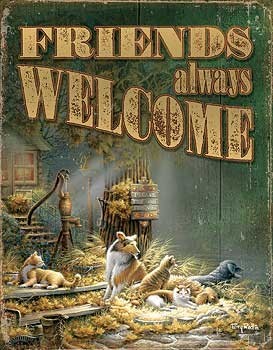 Antiqued Tin Signs