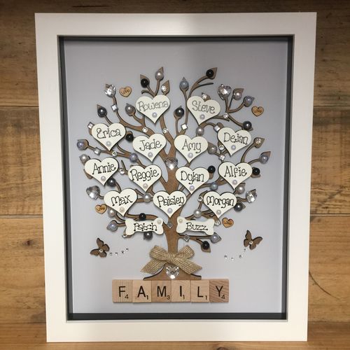 Large family tree frame Crafty Monkey Unique Personalised Wedding Frames Unusual Gift