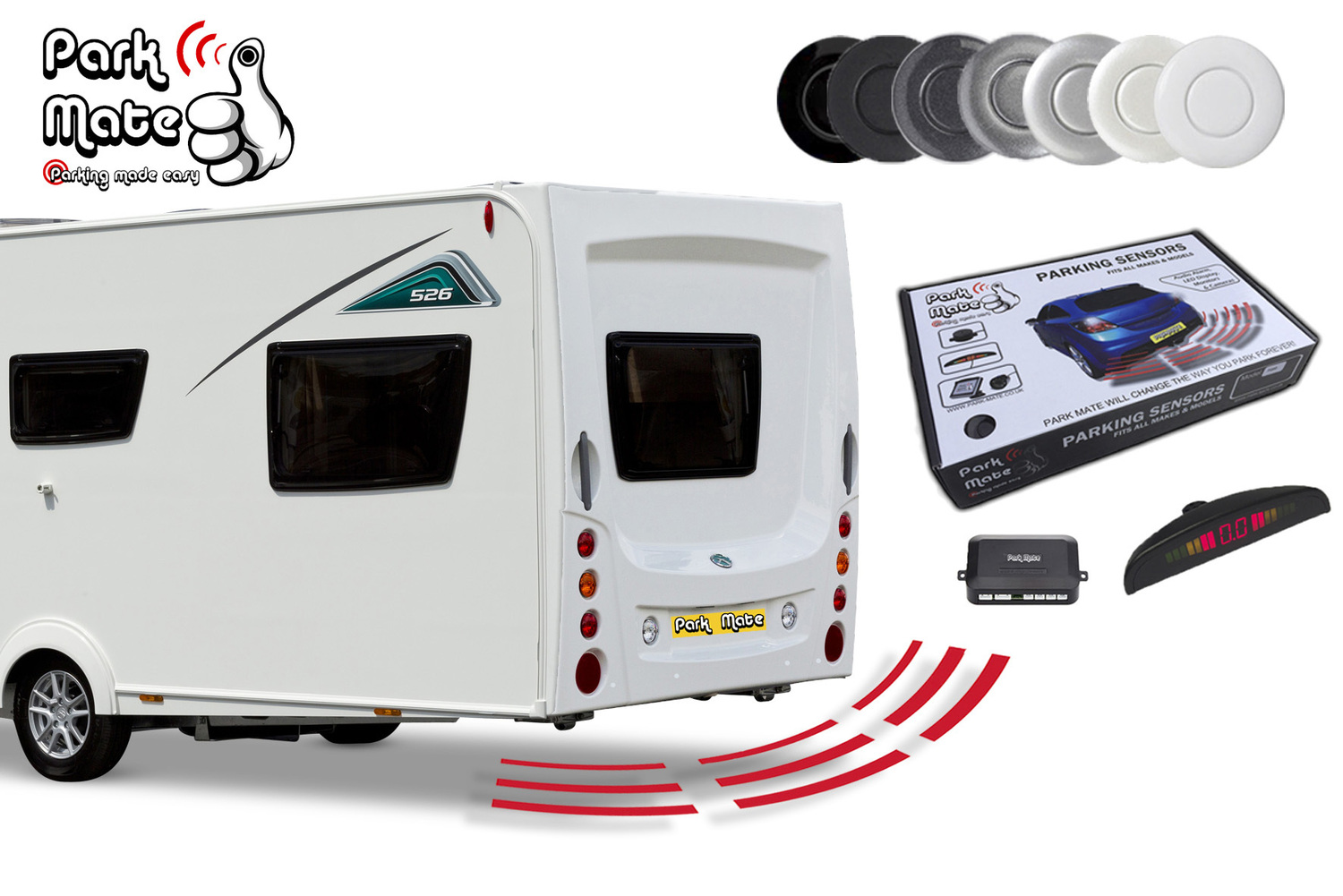 Caravan Wireless LED Display Parking Sensor Kit PM550L Park Mate
