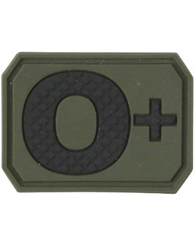 Tactical Blood Type O Positive POS Hook and Loop Patch Embroidered Morale Military Badge for Outdoors Coyote Brown O+