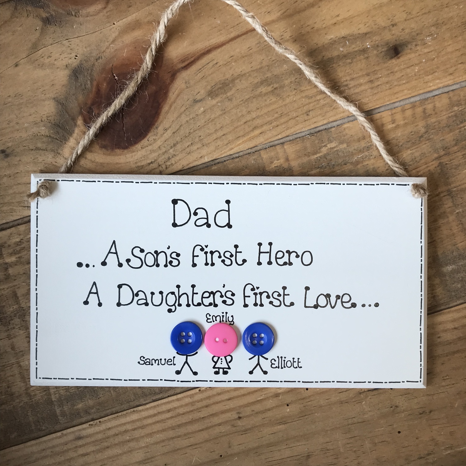 dad a son's first hero a daughter's first love frame