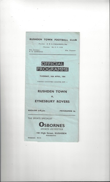 More Football Programmes listed today