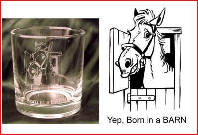 Engraved Whimsical Whisky Glasses