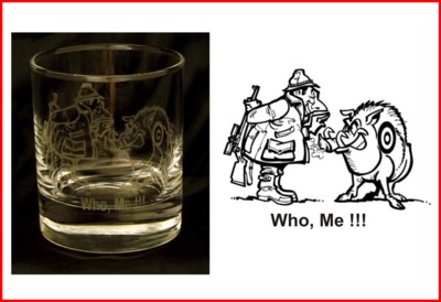 Engraved Whimsical Whisky Glasses