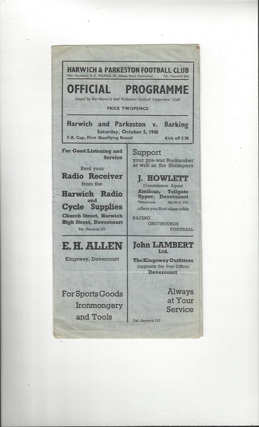 Latest Football Programmes Listed today