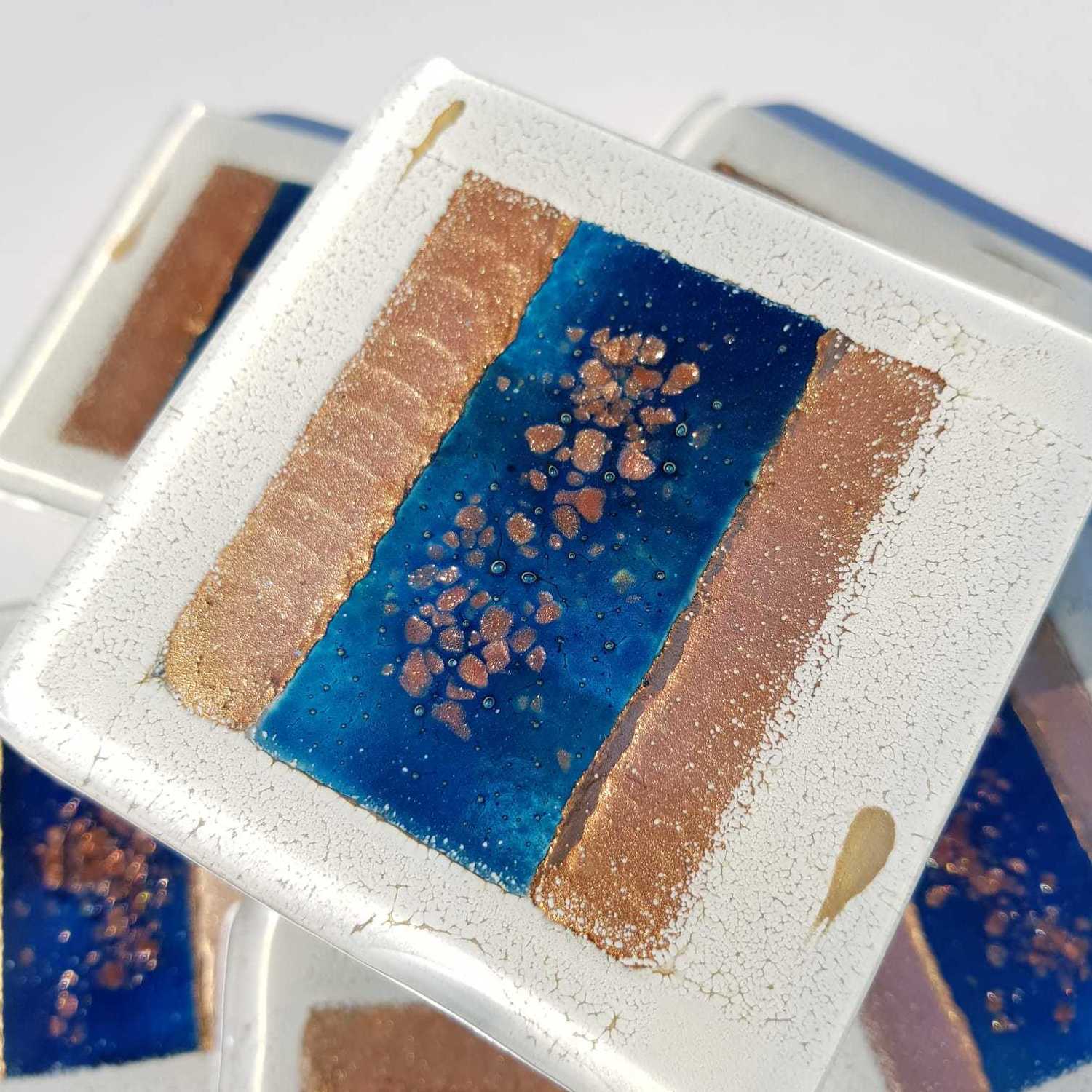 Thira Blue Glass Coasters (Square) Hard To Resist Glass And Candles