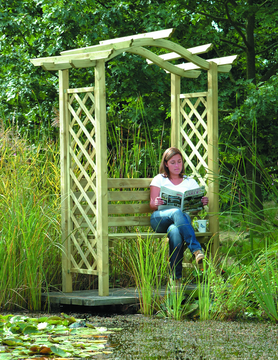 omega top arch with seat otas1 northern garden sheds