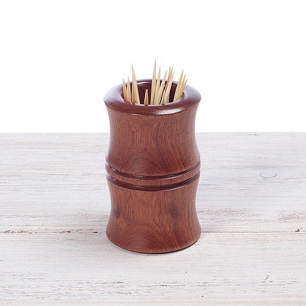 Cylinder Toothpick Holder URU Home Ratten Baskets Wooden Salad