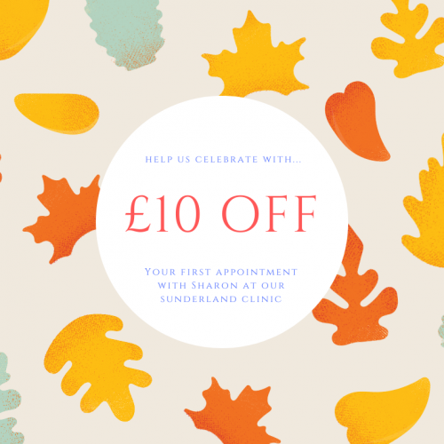 £10 off your first appointment with Sharon