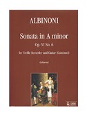 Albinoni: Sonata in A Minor (Op. VI No. 6) for Treble Recorder and Guitar