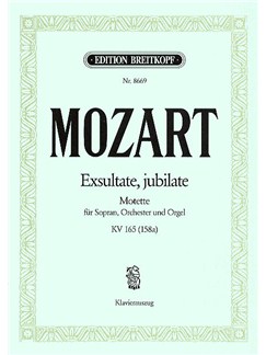 wolfgang amadeus mozart exsultate jubilate kv 165 piano exsultate jubilate sheet music