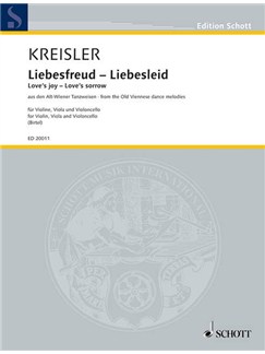 fritz kreisler liebesfreud liebesleid violin viola and cello liebesleid cello sheet music