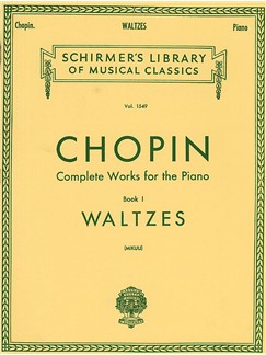 frederic chopin complete works for the piano book i waltzes piano chopin sheet music book