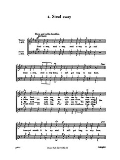 steal away arr jacobson ttbb choral sheet music sheet music steal away sheet music