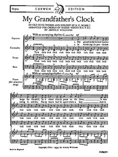 henry c work my grandfathers clock satb choral sheet music grandfather s clock sheet music