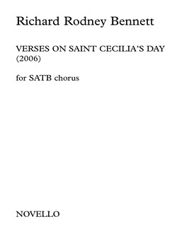 richard rodney bennett verses on st cecilias day choral sheet cecilia sheet music