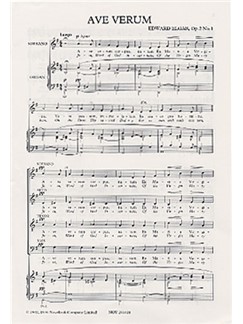 edward elgar ave verum op 2 no 1 soprano satb organ ave verum corpus sheet music