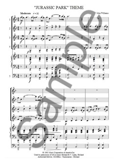 john williams jurassic park theme ensemble ensemble sheet music jurassic world sheet music