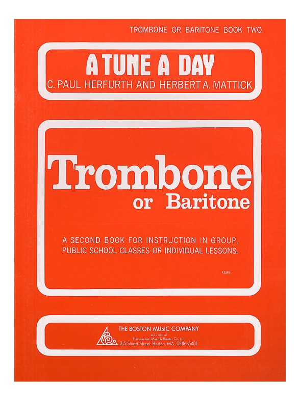 A Tune A Day For Trombone Or Euphonium Bass Clef Book Two Euphonium