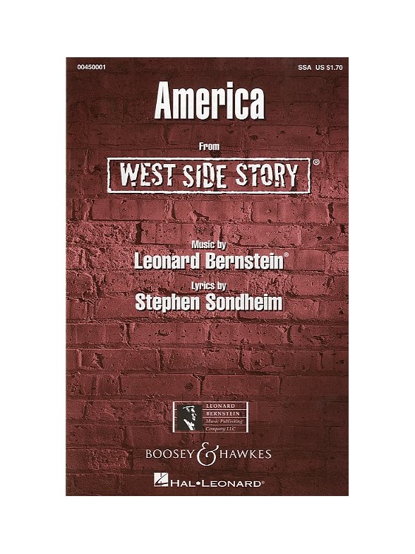 Leonard Bernstein America (West Side Story) (SSA) Piano Sheet Music Sheet