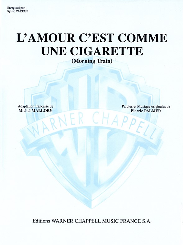 Partitions Sylvie Vartan L amour c est comme une cigarette (Morning