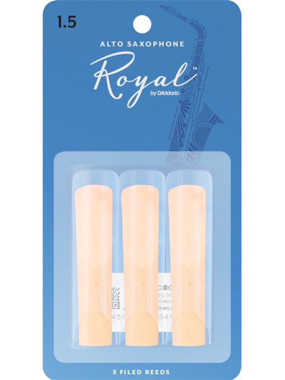 royal alto saxophone reeds strength 1 5 pack of 3 royal alto saxophone reeds strength 1 5 pack of 3