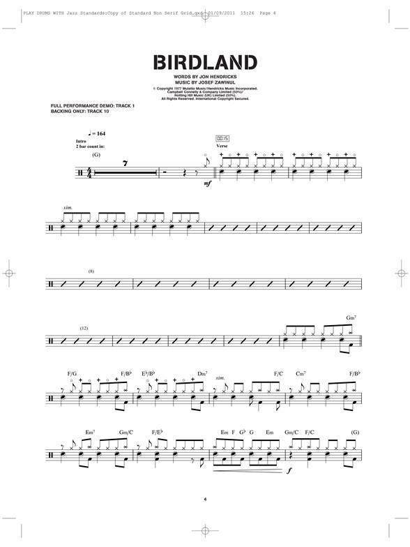 play drums with jazz standards drums sheet music sheet music drums sheet music